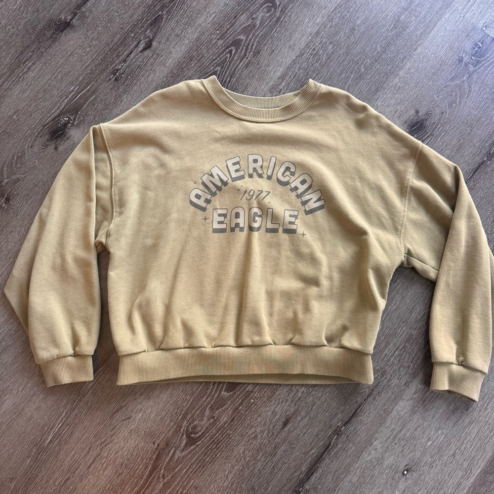 American Eagle Olive Crewneck Sweatshirt Size Medium